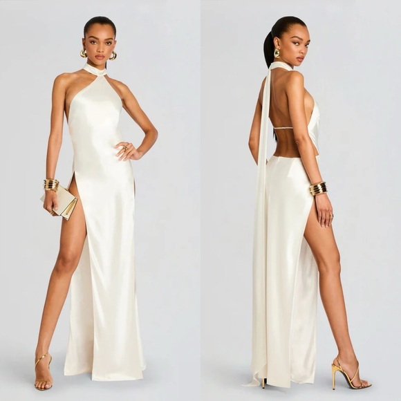 NWT Retrofete Jagger Silk Dress in White Size Large - Picture 1 of 16